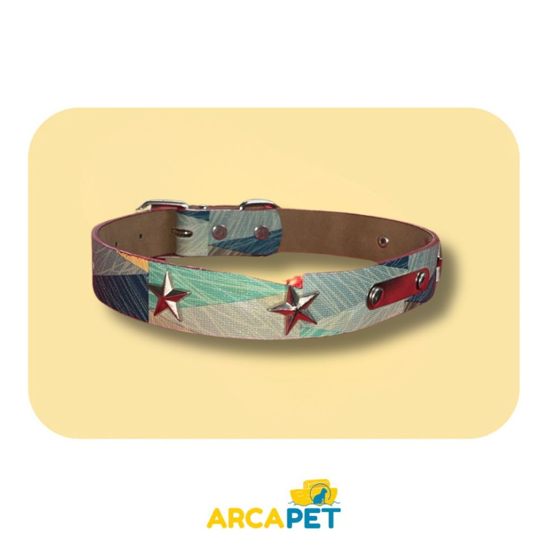 Collar Perro Tachas Estrellas