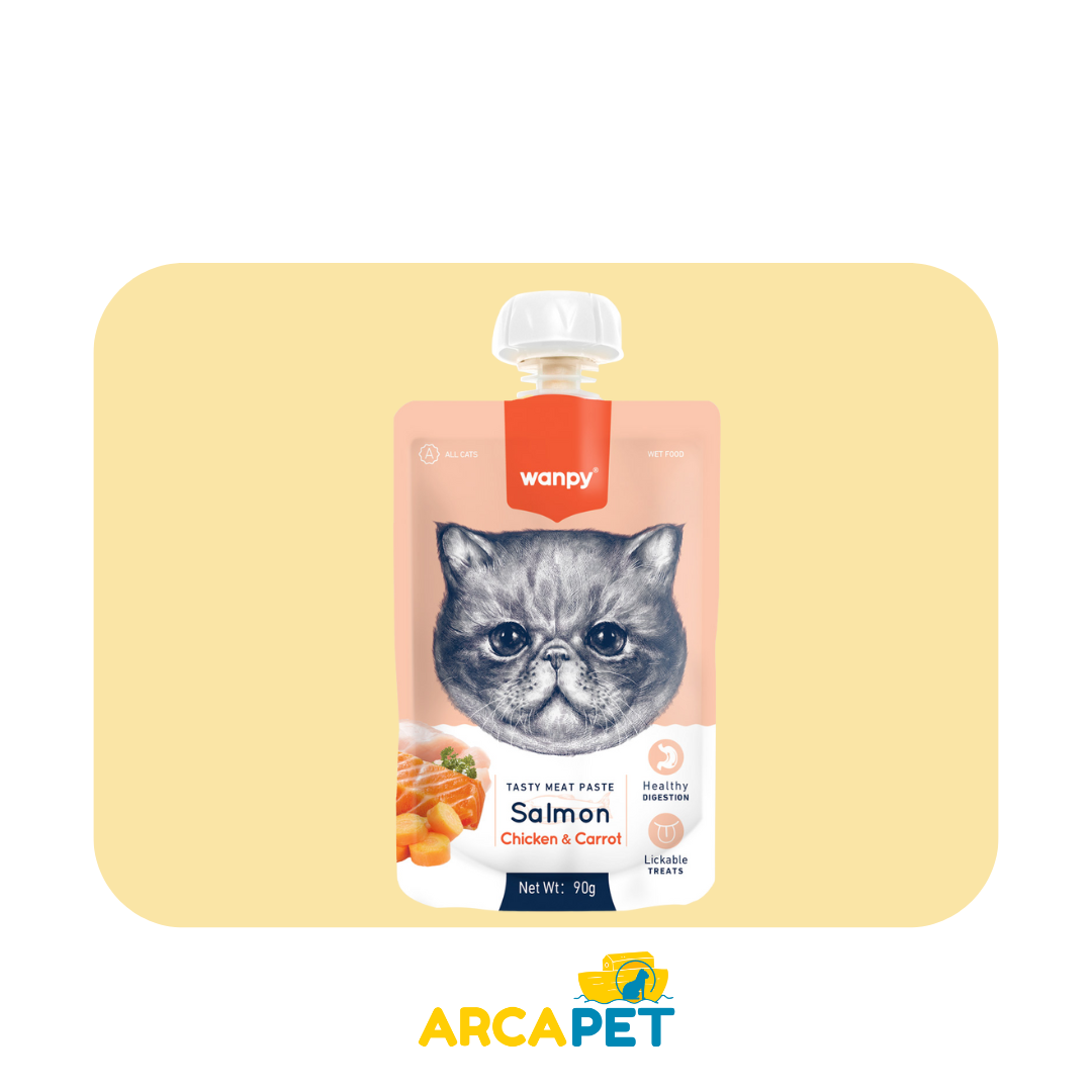 Wanpy Cat Pasta Salmon Pollo Y Zanahoria 90Gr