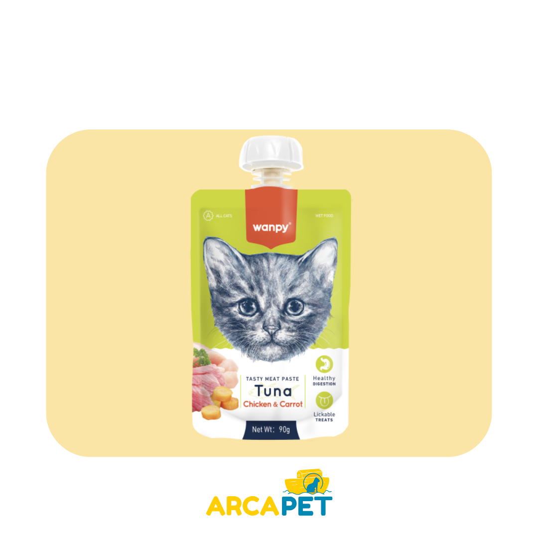 Wanpy Meat Paste Cat Tuna, Chiken y Carrot 90 gr