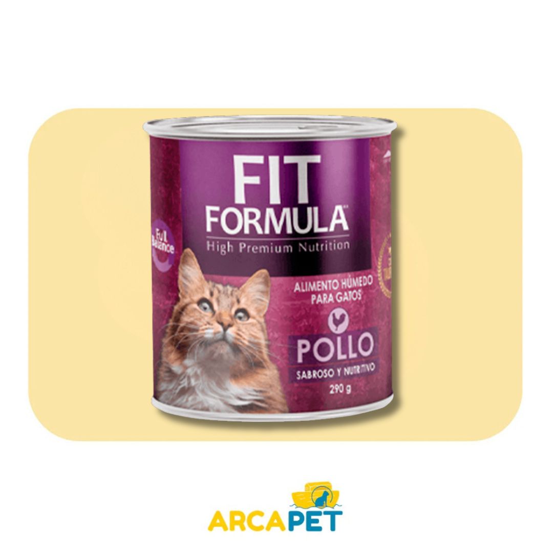 Lata Fit Formula Gato Sabor Pollo 290 gr