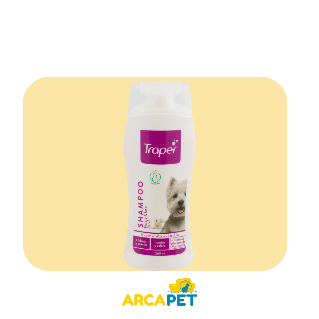 Shampoo Traper Pelaje Claro Aroma Manzanilla 260 ml