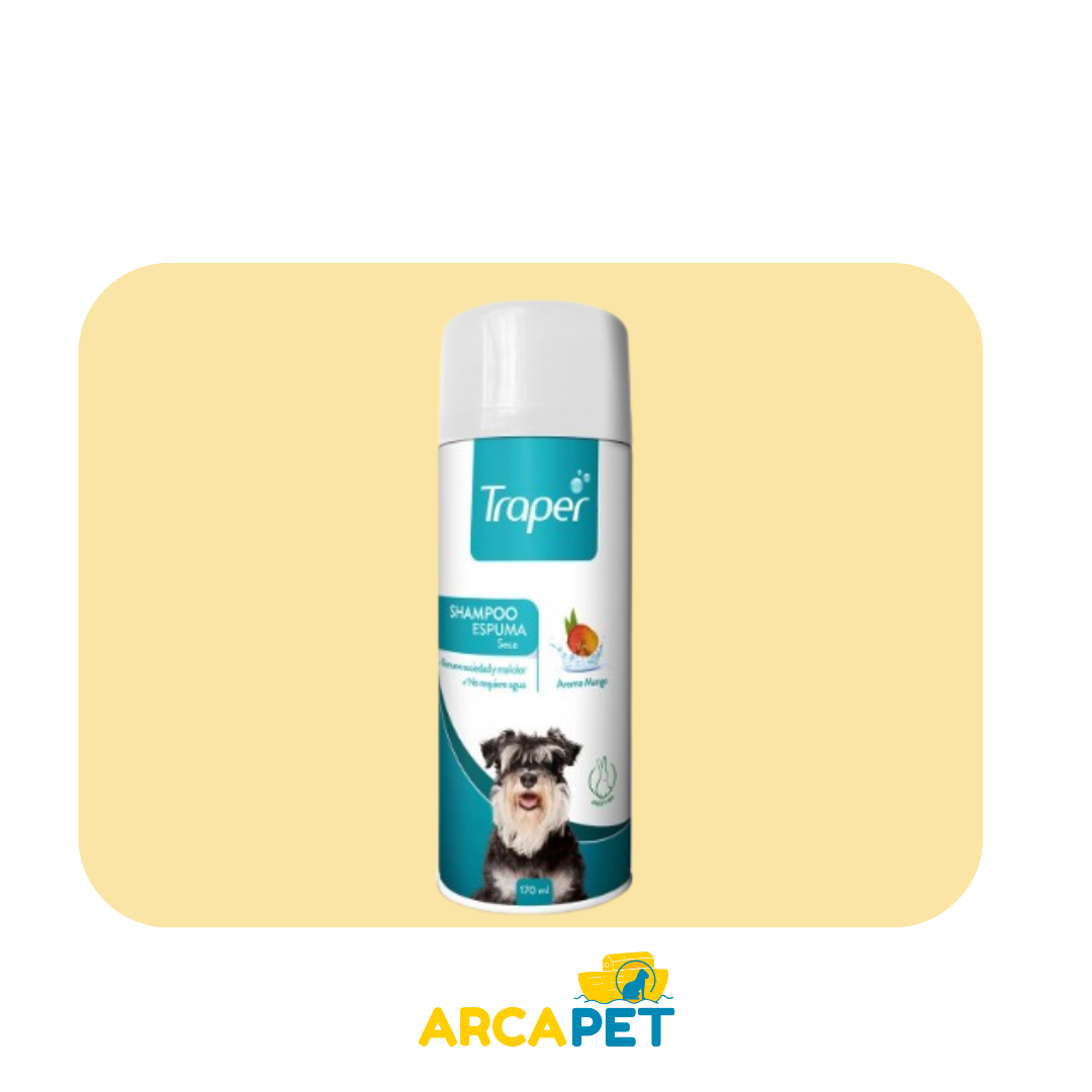 Shampoo Espuma Seca para Perro Traper 170 ml