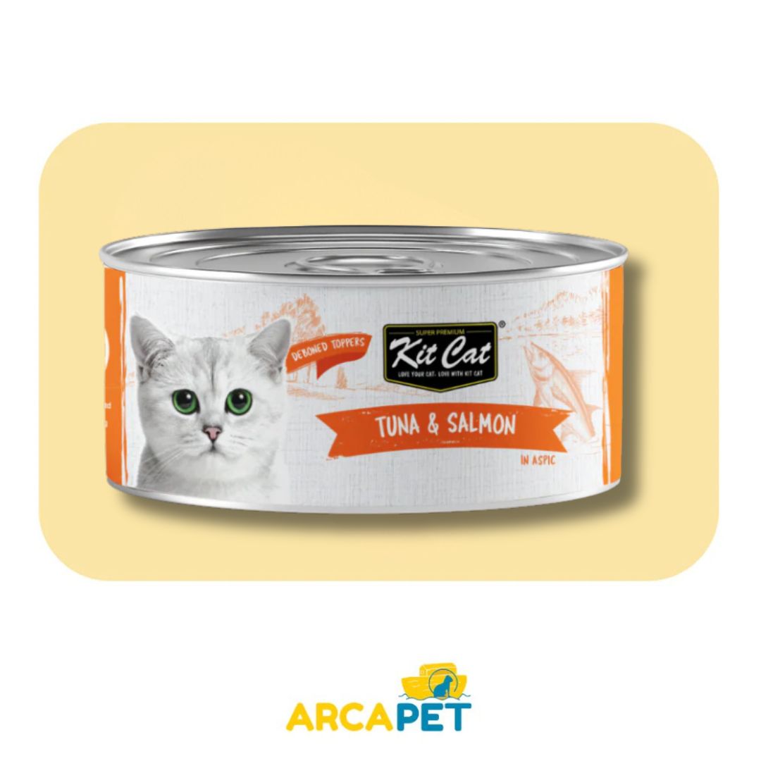 Lata Kit Cat Deboned Toppers Tuna Salmon 80gr