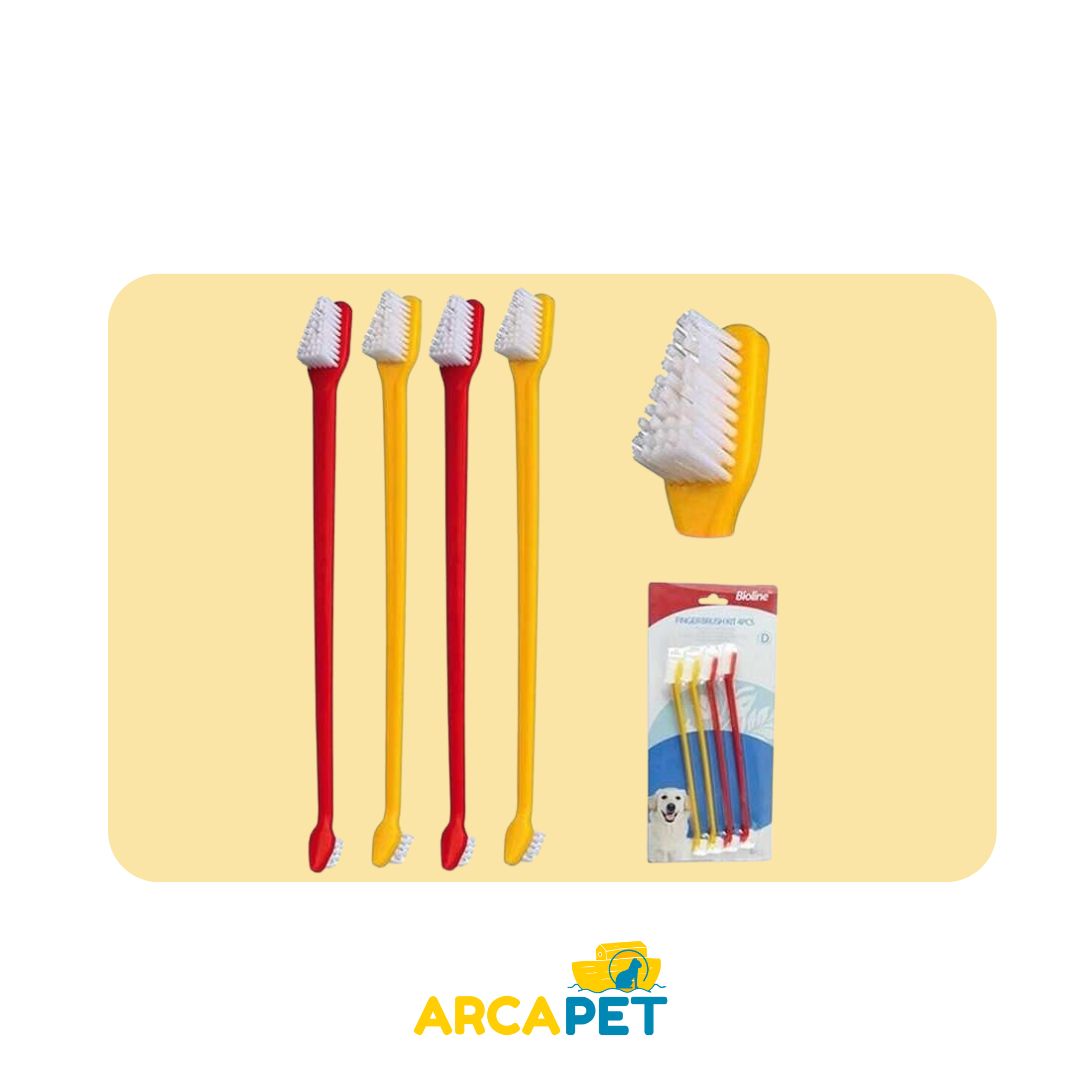 Set de 4 Cepillos Dentales perros