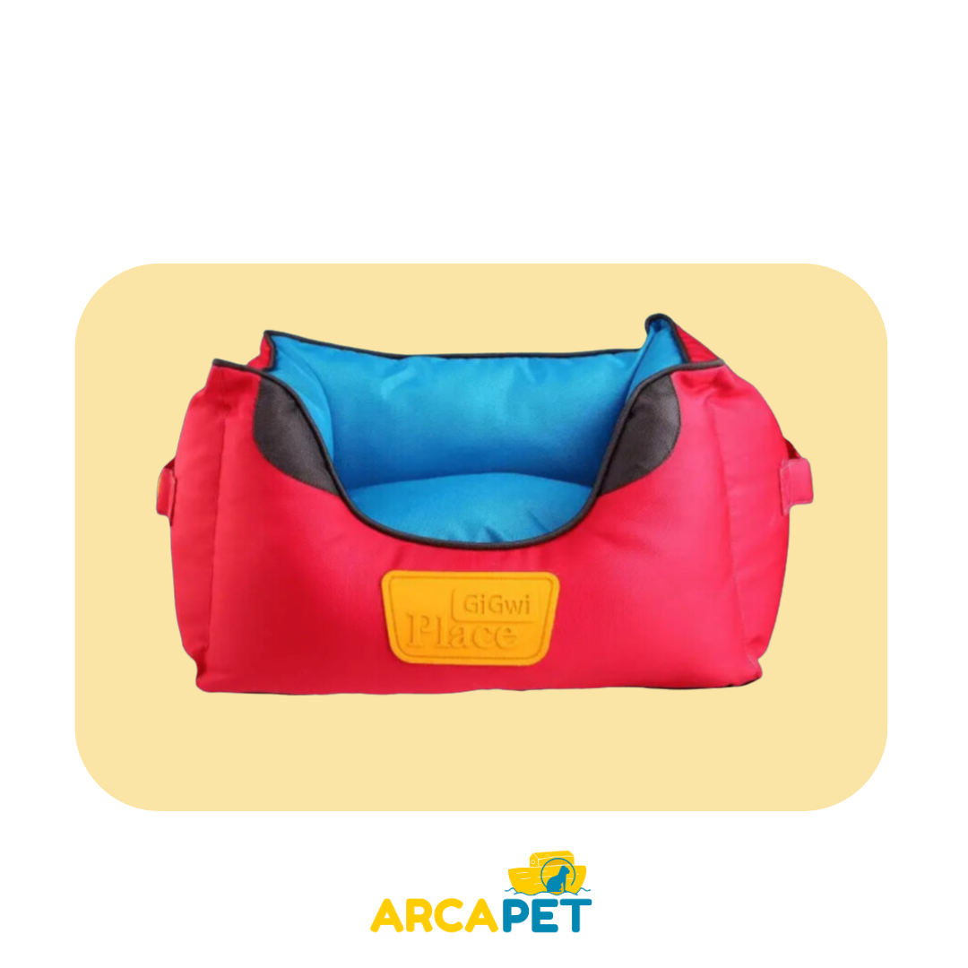 Cama Gigwi Cuadrada Rosada y Celeste Talla L