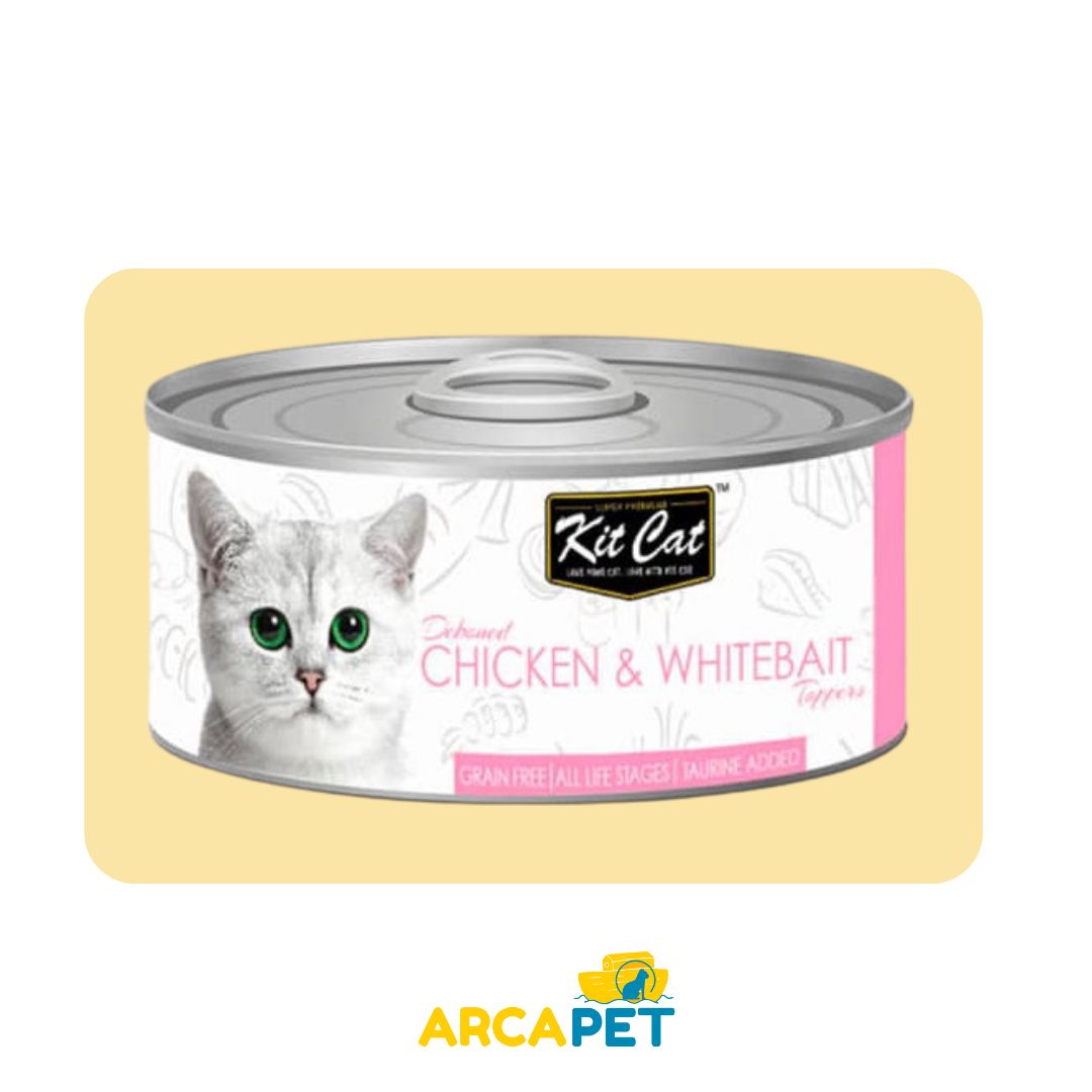 Lata Kit Cat Deboned Toppers - Chicken & Whitebait 80gr