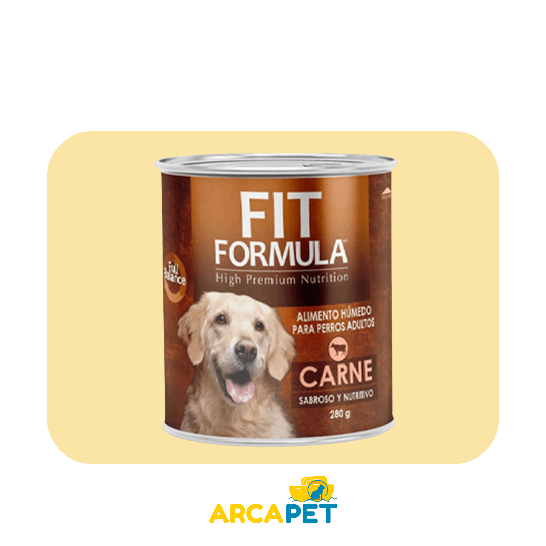 Lata Fit Formula Perro Adulto Sabor Carne 280 gr