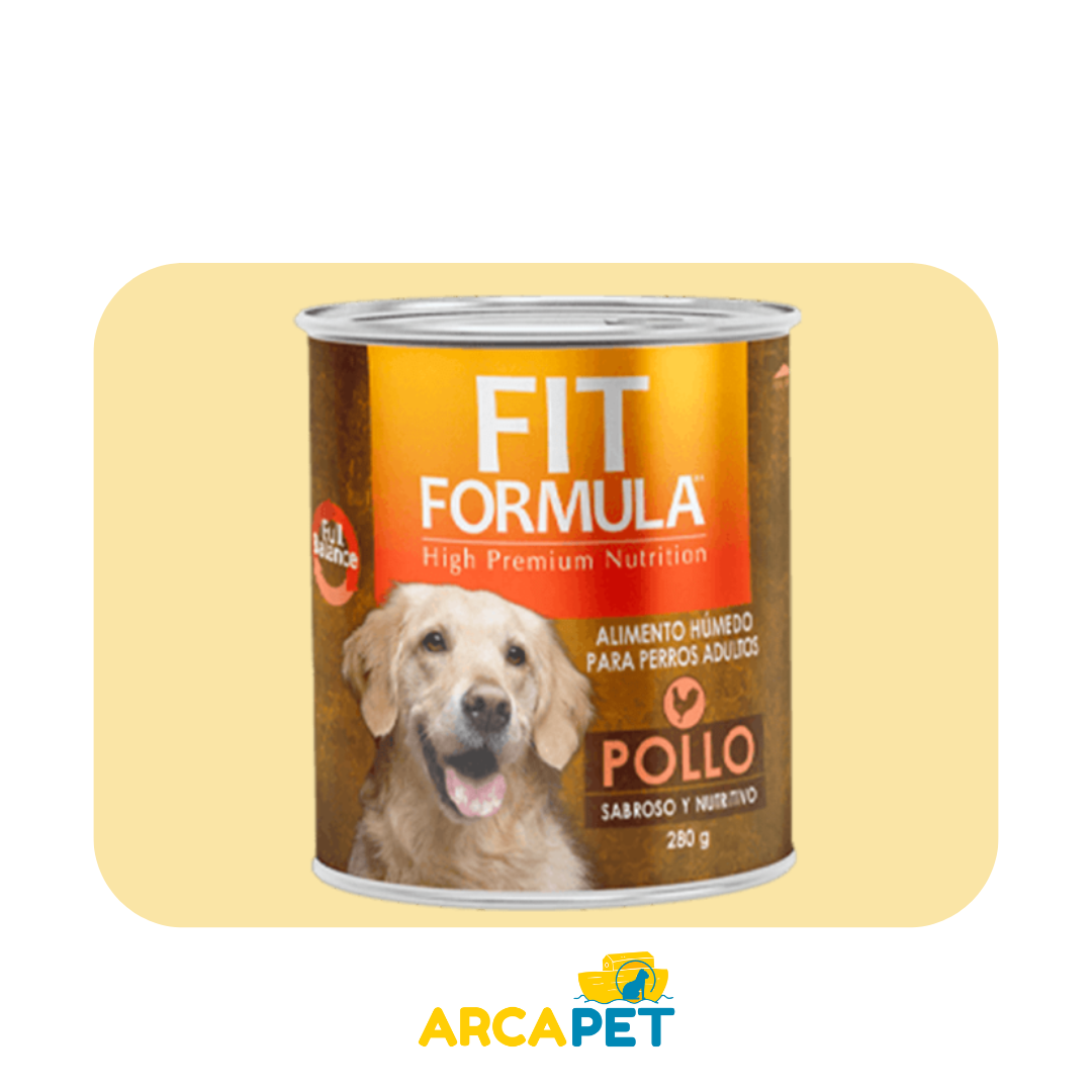 Lata Fit Formula Perro Adulto Sabor Pollo 280 gr