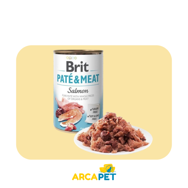 Lata Brit Care Pate And Meat Salmon 400Gr