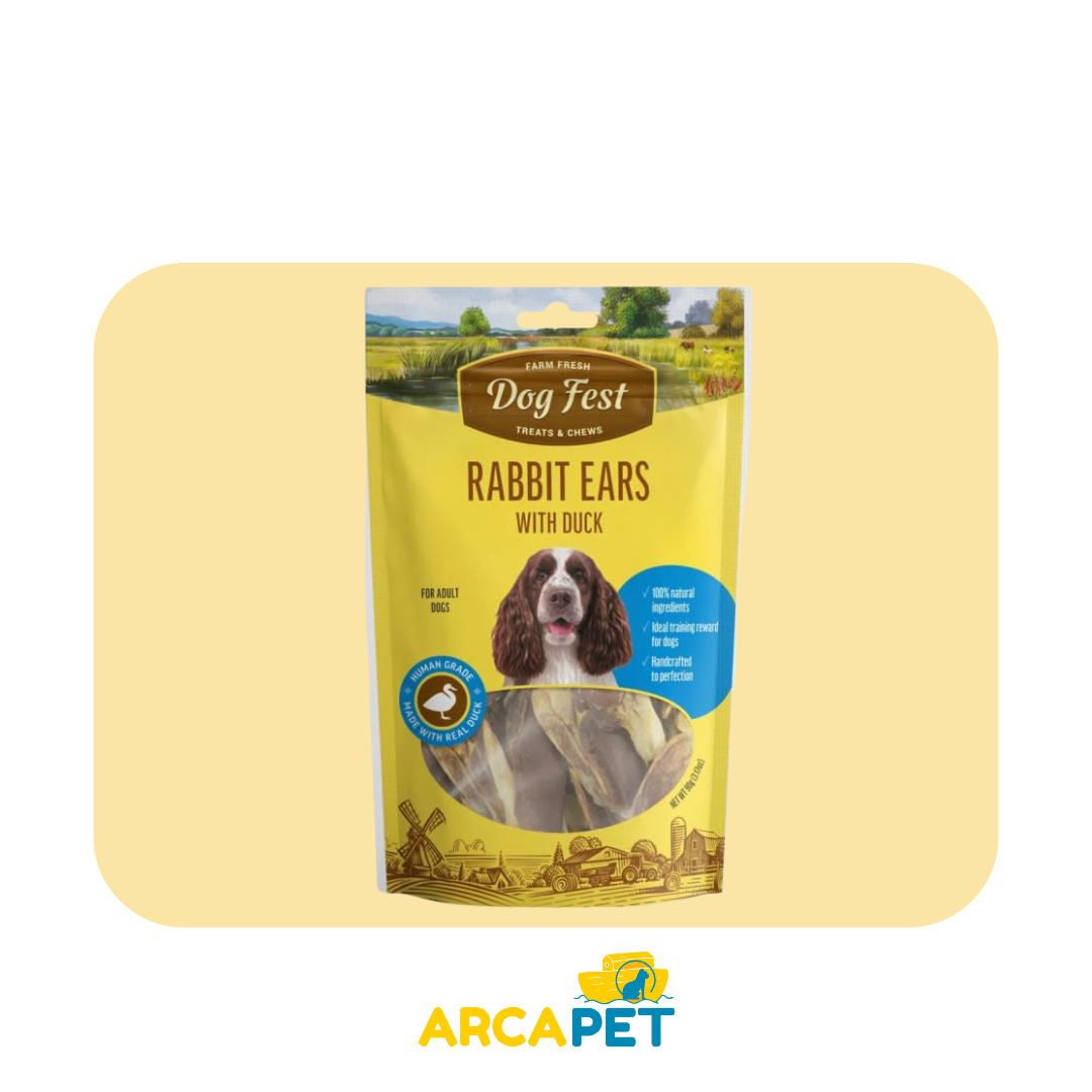 Dog Fest Orejas de Conejo con Pato 90 gr