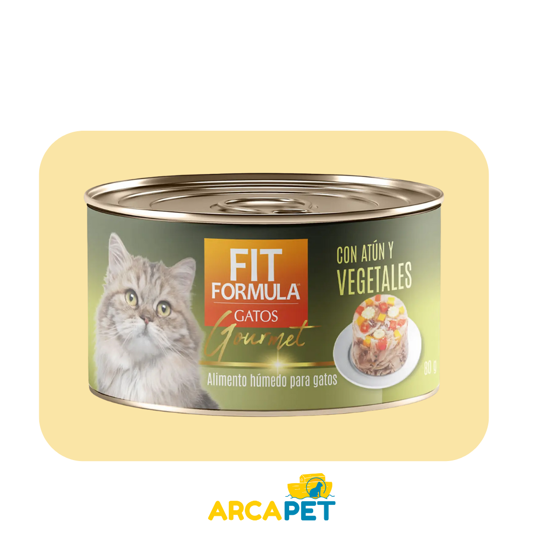 Lata Fit Formula Gato Adulto Sabor Atun con Vegetales 80 gr