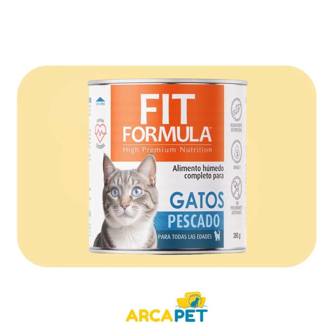 Lata Fit Formula Gato Sabor Pescado 290 gr