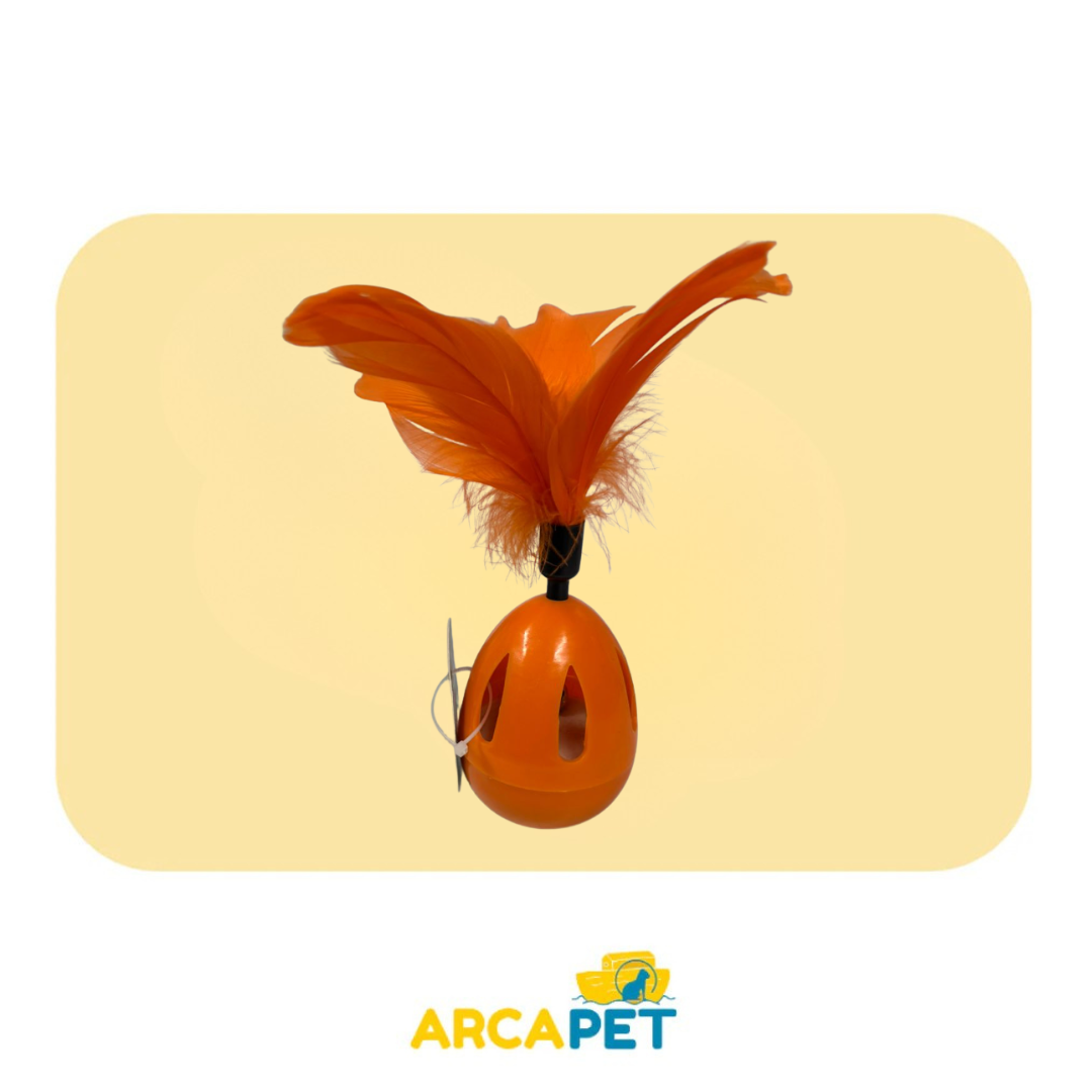 Juguete para gatos huevo plumas Arca Pet chile