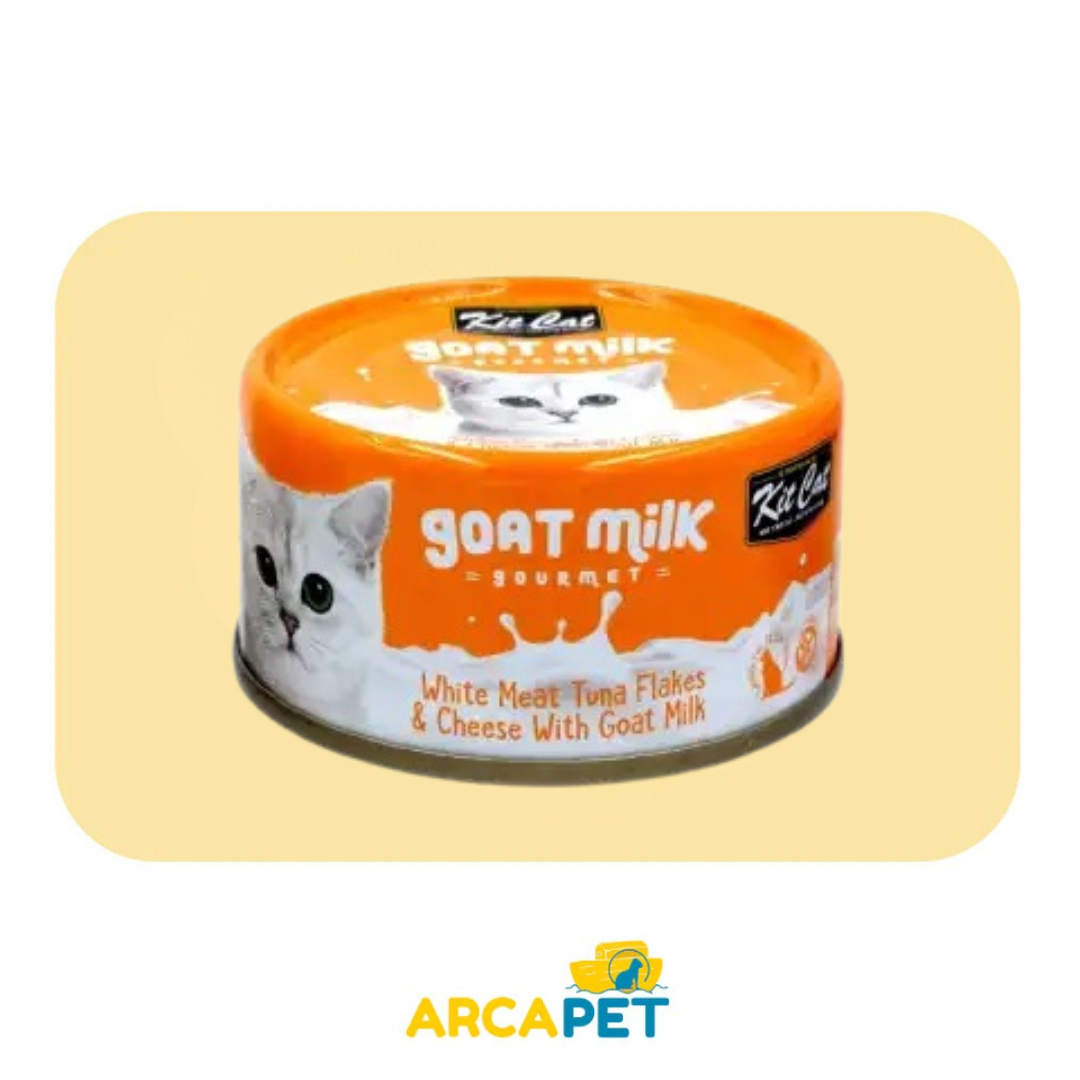 Lata Kit Cat Goat Milk Gourmet White Meat Tuna Goat Milk 70gr