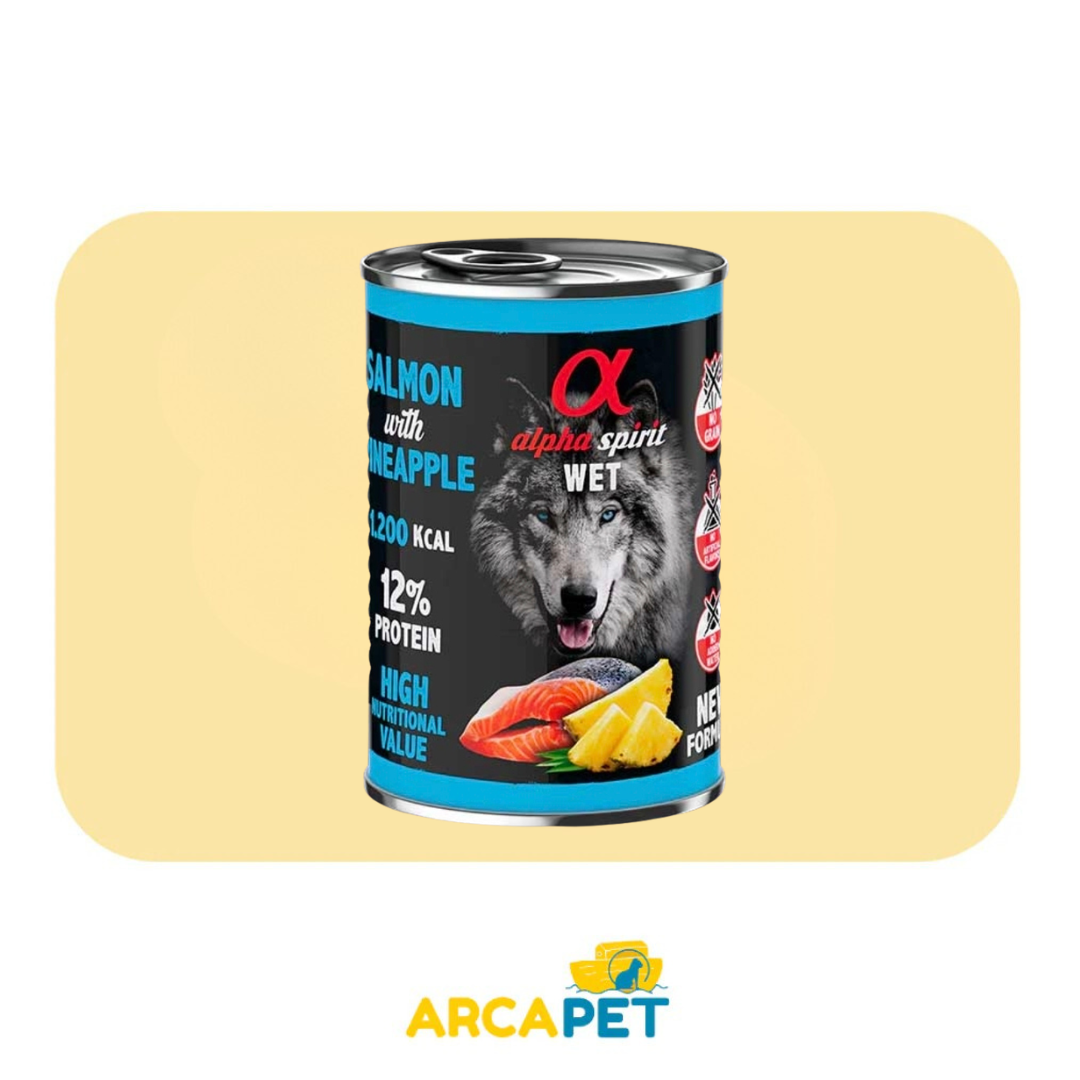 Lata Alpha Spirit Dog Salmón con Piña 400gr