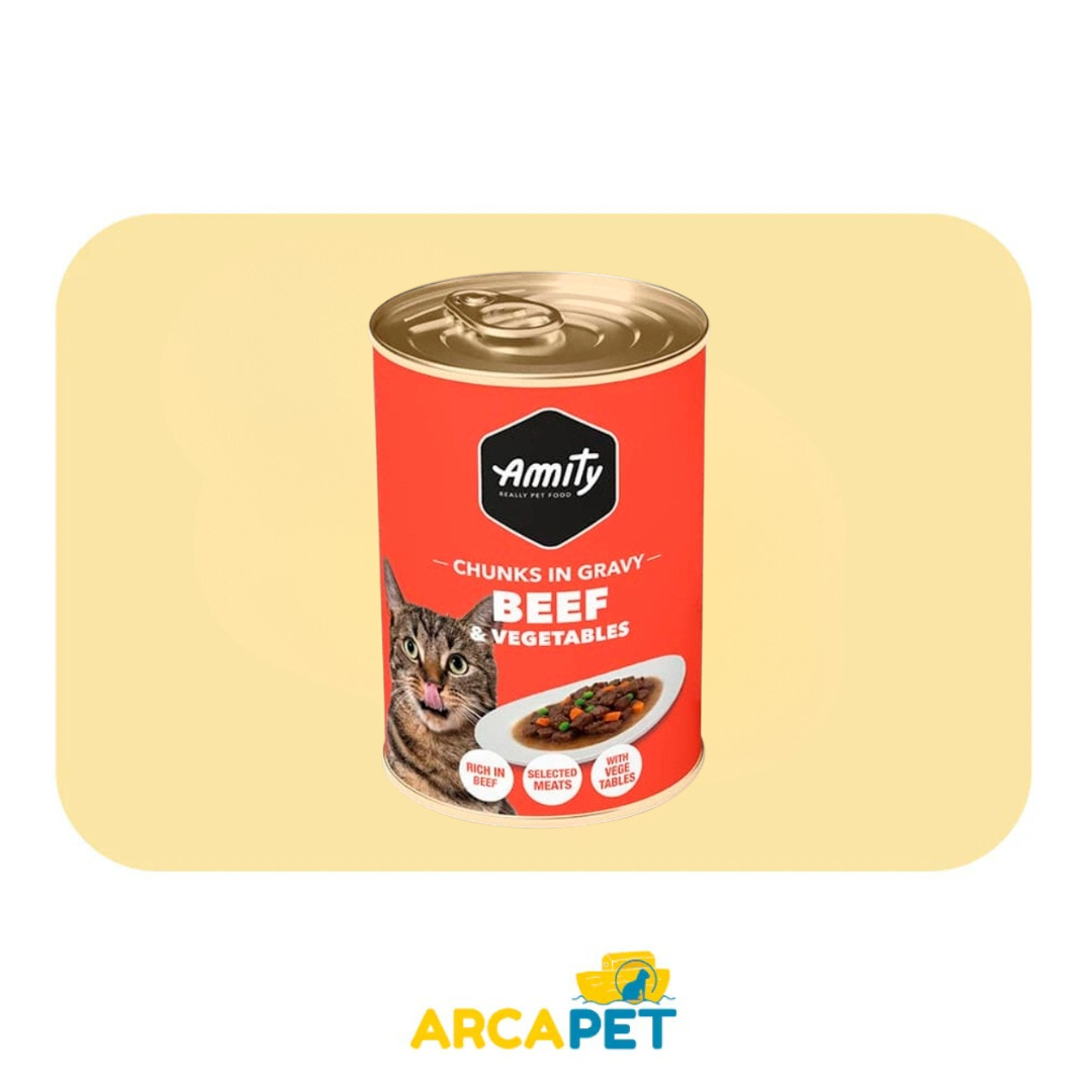 Latas Amity Chunks Cat Beef y Vegetables 415gr
