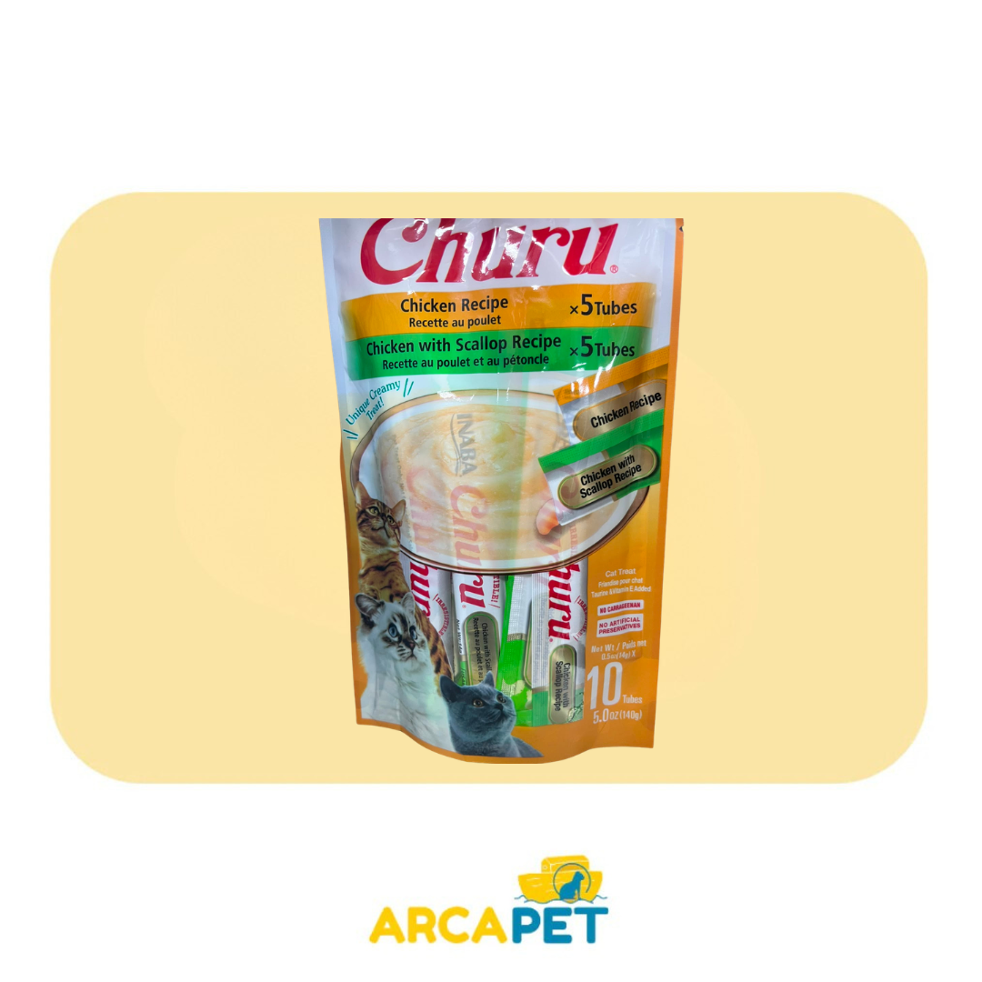 Churu Cat Pollo + Pollo Ostión 10 tubes