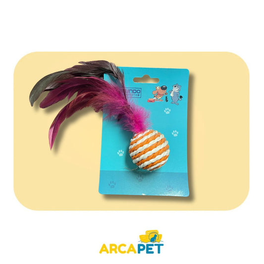 Pelota con plumas