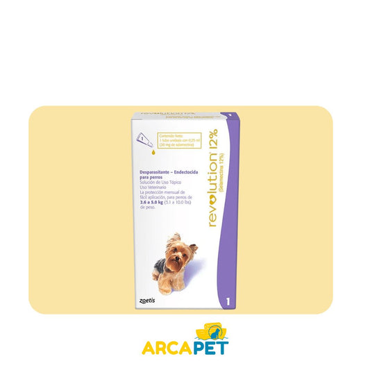 Pipeta Revolution 12 % 2.6 - 5 Kilos