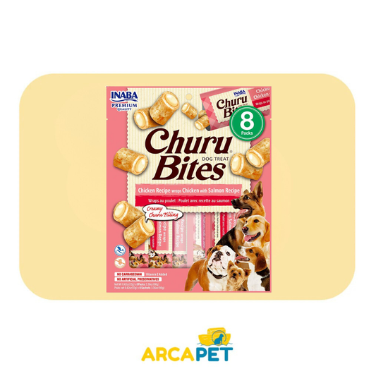 Churu Bites Dog Pollo Salmon 8 Tubos 12gr
