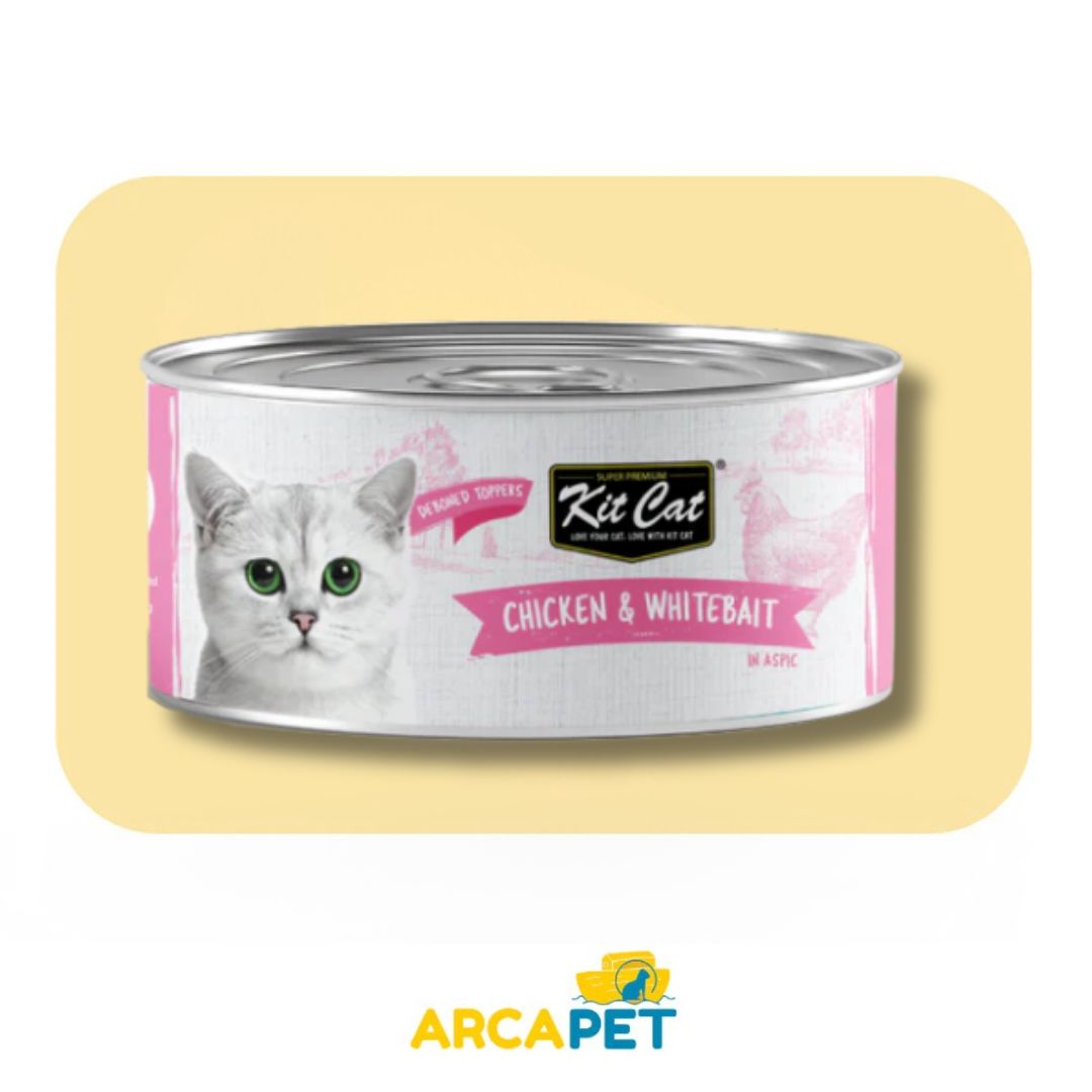 Lata Kit Cat Deboned Toppers Chicken Whitebait 80gr