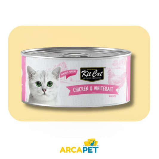 Lata Kit Cat Deboned Toppers Chicken Whitebait 80gr