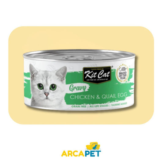 Lata Kit Cat Pollo y Huevos de Codorniz 70gr
