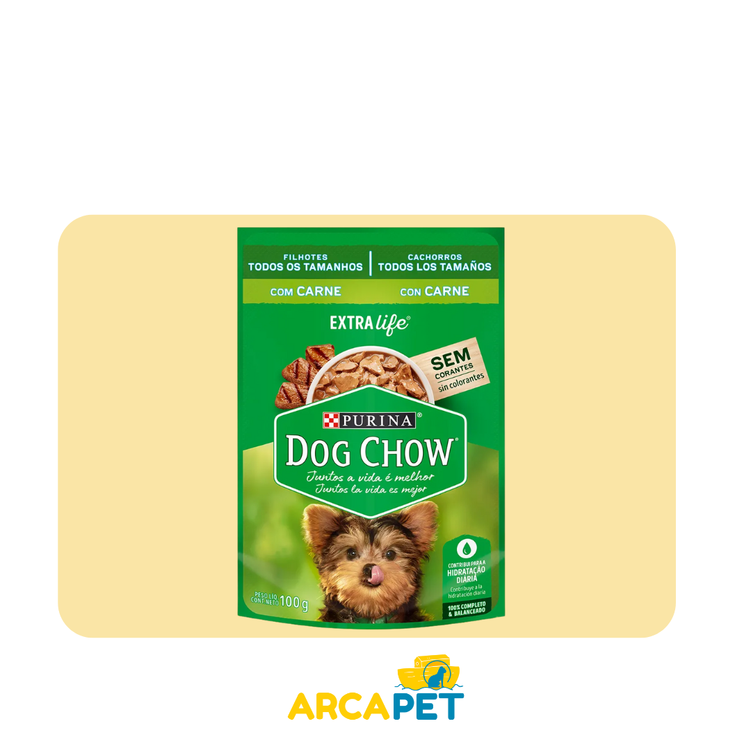 Sachet Dog Chow Cachorro Sabor Carne 100Gr