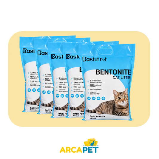 Arena Bastet Pet Bentonite Talco Bebe 20kg