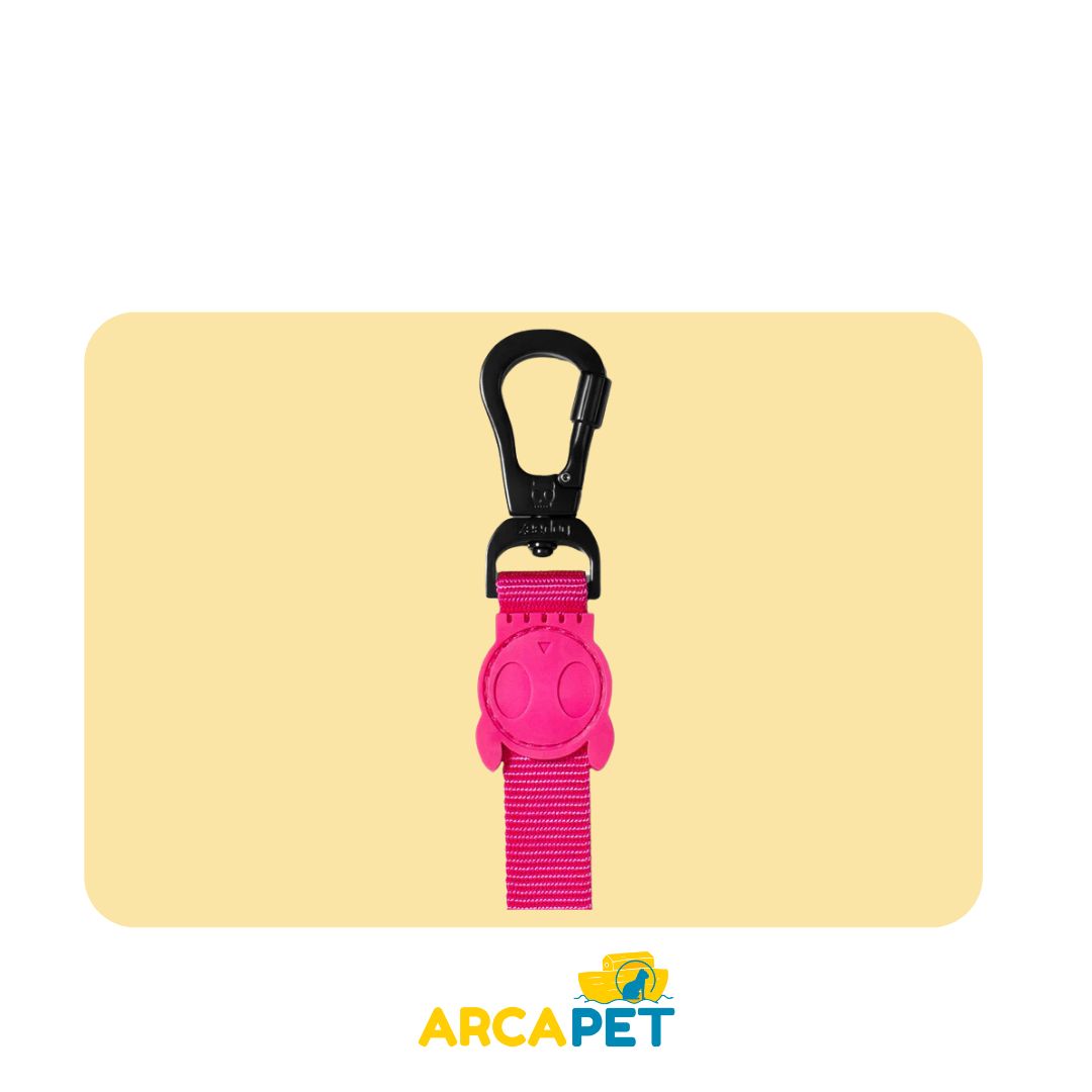 Zee Dog Correa Leash Small Pink Led