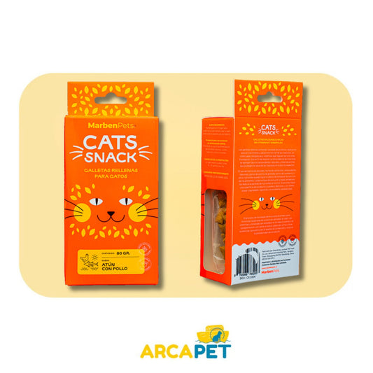 Catsnack Atun Pollo Galletas Rellenas 80Gr