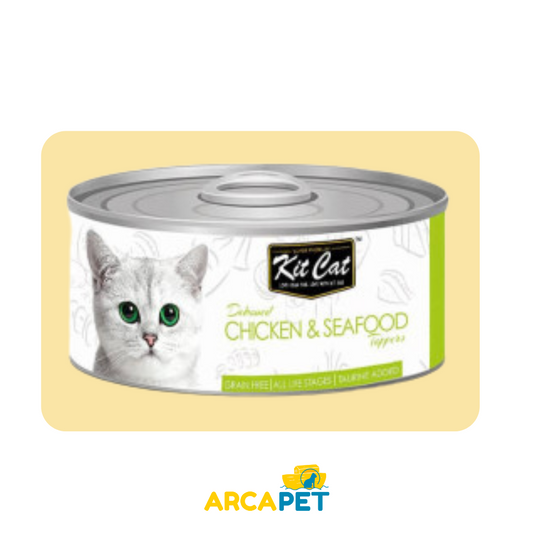 Lata Kit Cat Deboned Toppers -Chicken &amp; Seafood 80gr