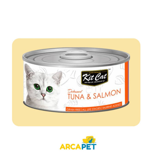 Lata Kit Cat Deboned Toppers -Tuna &amp; Salmon 80gr