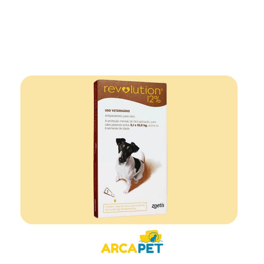 Pipeta Revolution 12% para Perros de 5.1 a 10kg