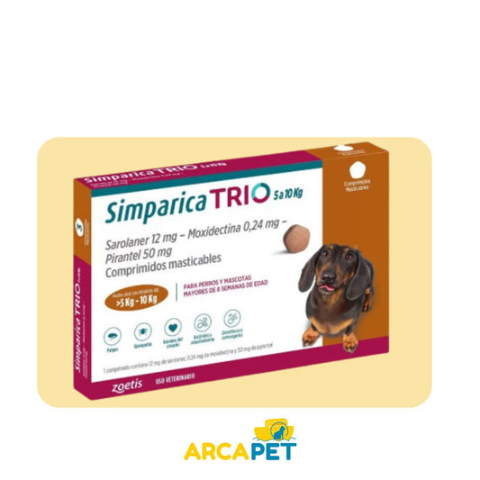 Simparica Trio 20 MG 3 Tableta 5,1 a 10 KG