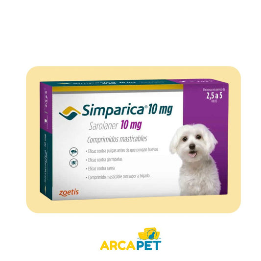 Simparica 3 Comp 2.5 a 5 kg 10 mg