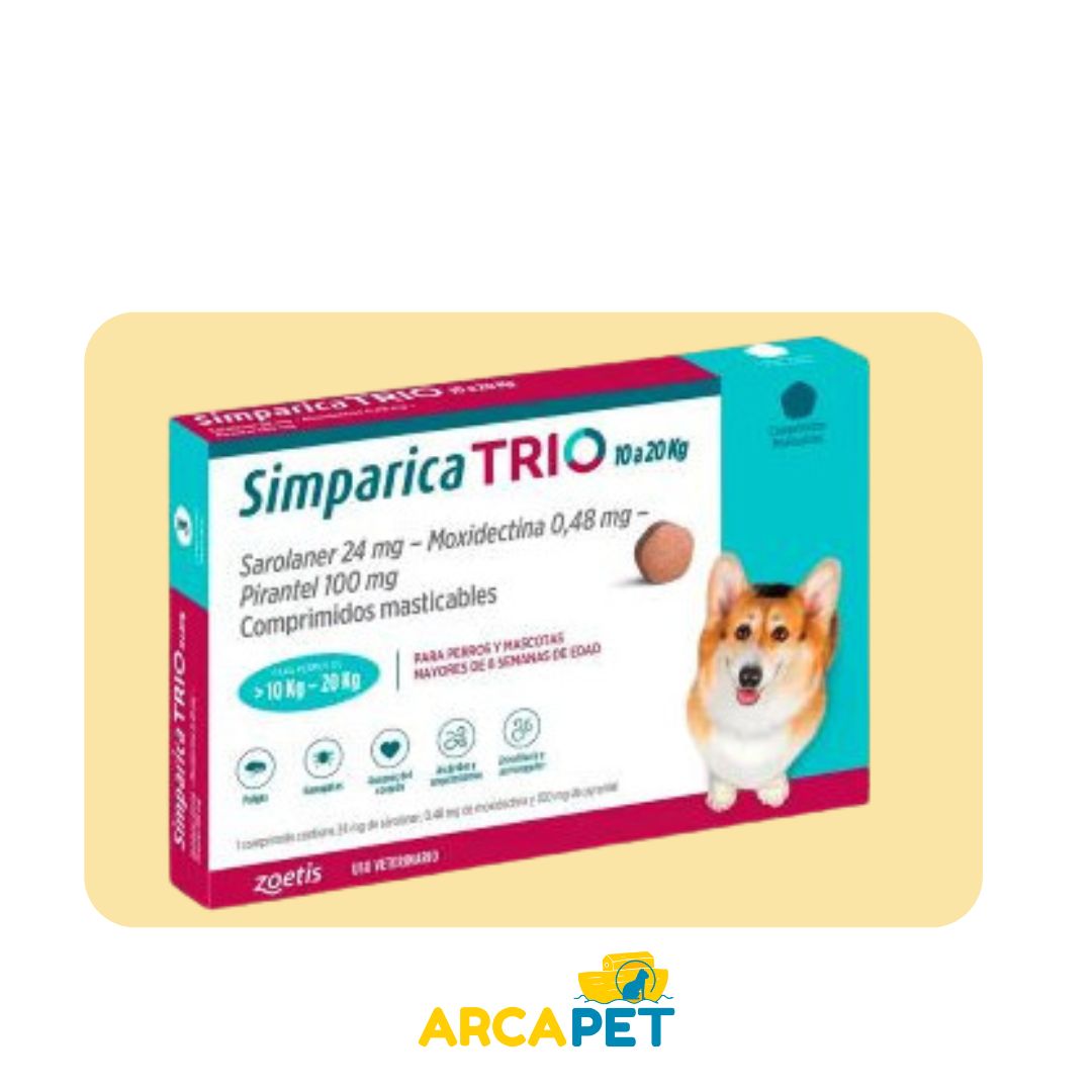 Simparica Trio 40 MG 3 comp. 10 a 20 KG