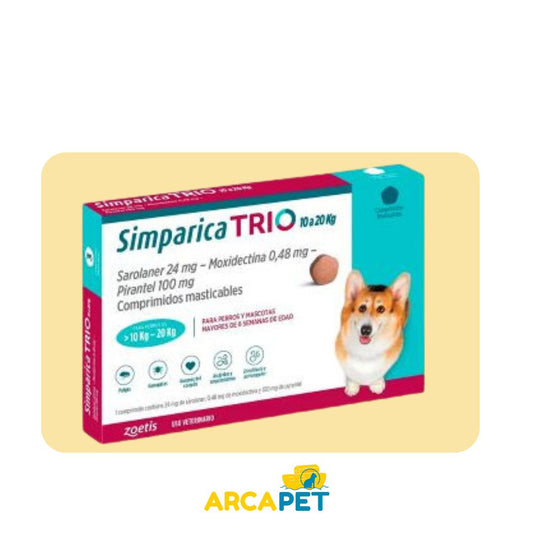 Simparica Trio 40 MG 3 comp. 10 a 20 KG