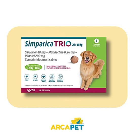 Simparica Trio 20 a 40 kg 1 comprimido