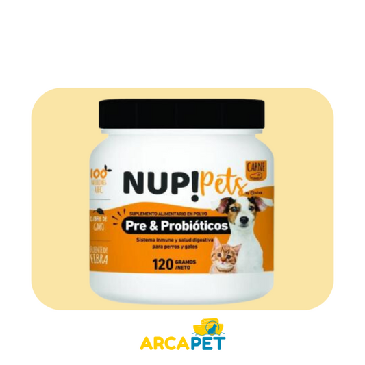 Nup! Pets Pre &amp; Probióticos 120 Gr Carne