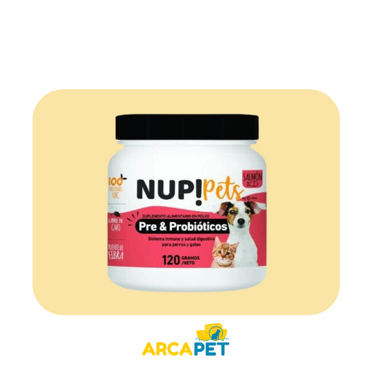 Nup! Pets Pre &amp; Probióticos Salmón - 120 Gramos