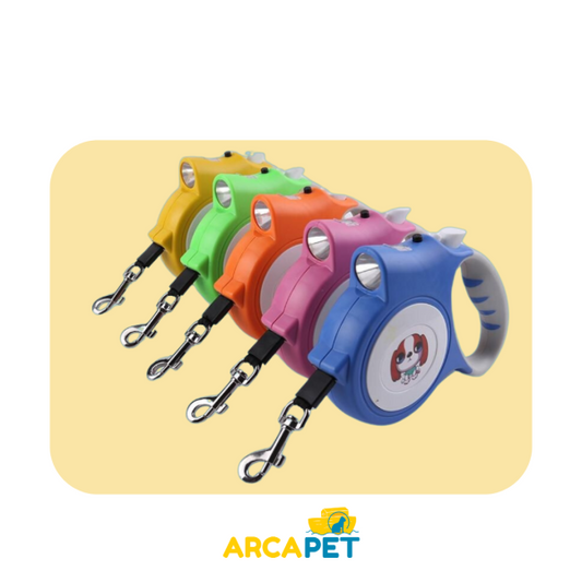 Correas retractil con linterna