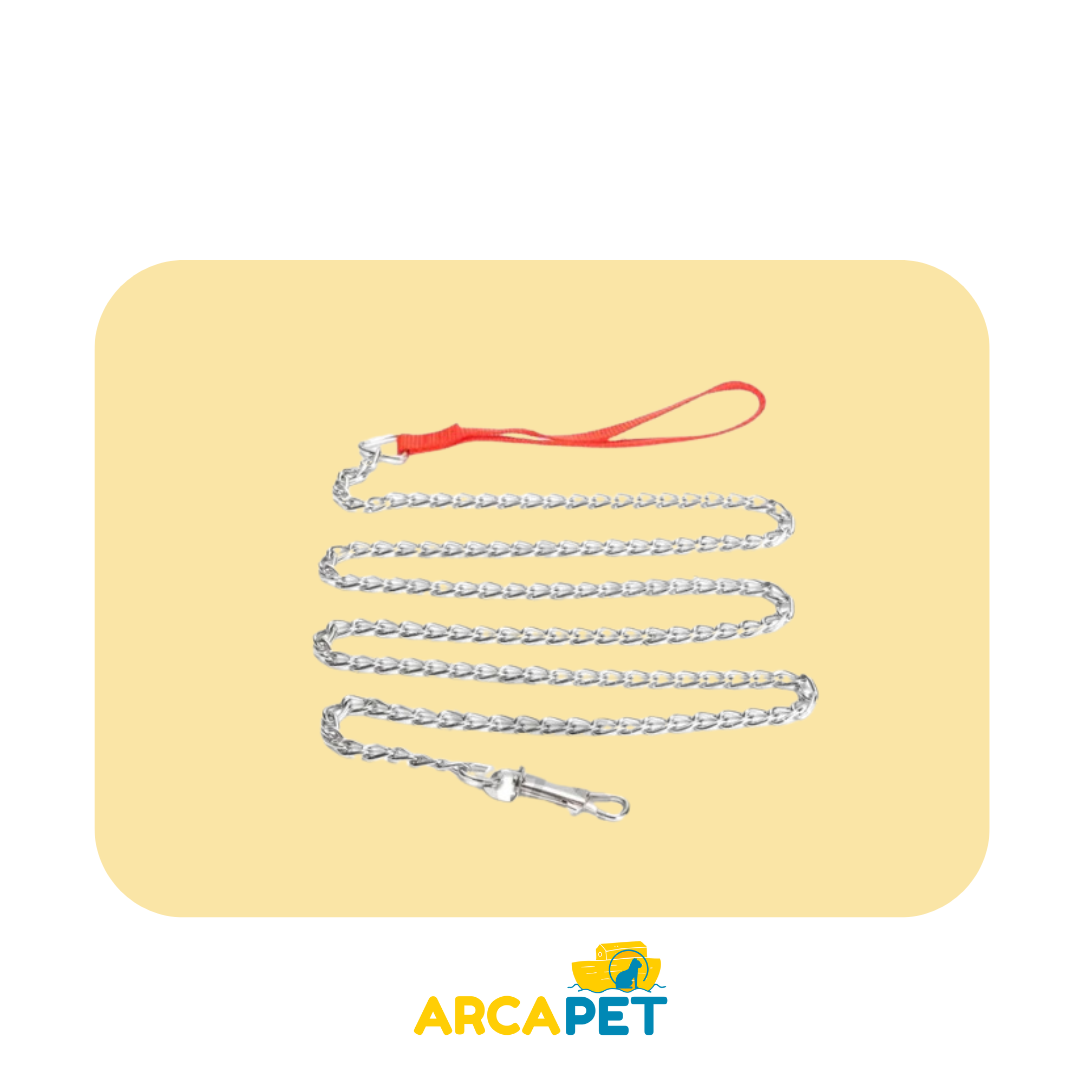 Correa Cadena De Acero Para Perros 120cm delgada