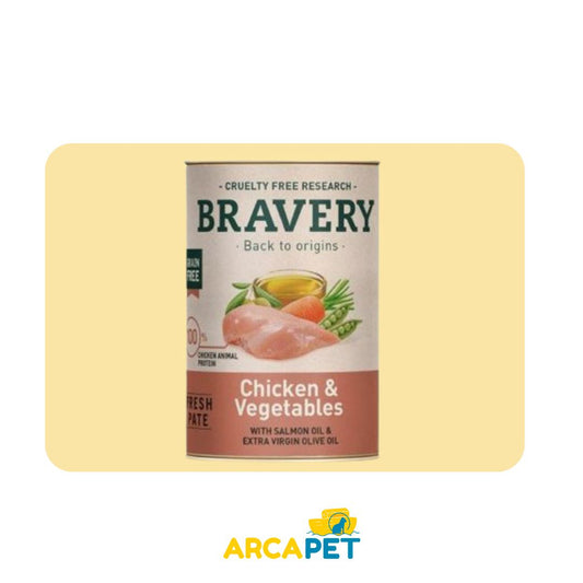 Lata Bravery Dog Pollo y Vegetales 290gr