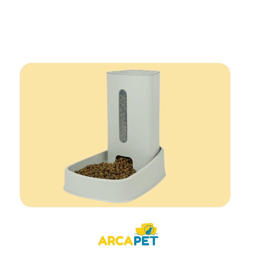 Plato alimentador Desing Gris 32.5x20x31 cm