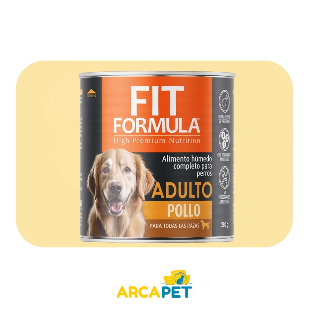 Lata Fit Formula Perro Adulto Sabor Pollo 280 gr