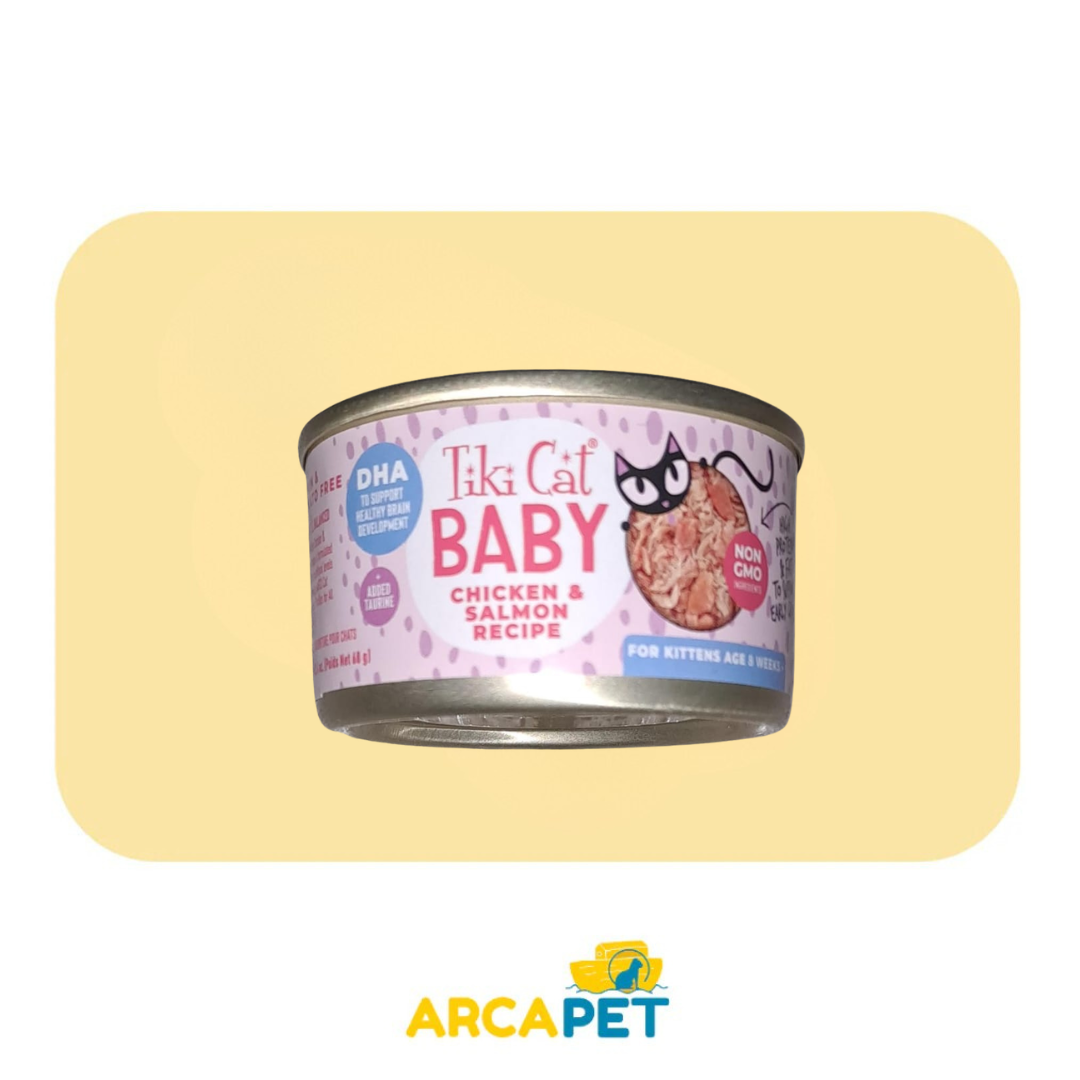 Lata Tiki Cat Baby Chicken y Salmon 80g