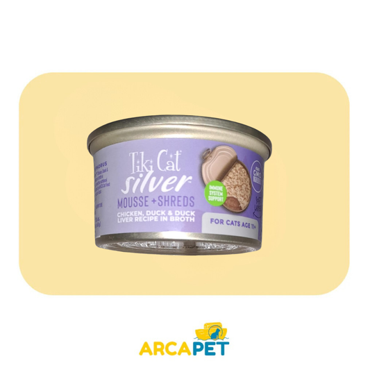Lata Tiki Cat Silver Chicken Duck y Duck Liver 70 Gr