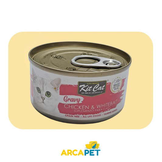 Lata Kit Cat Pollo y pescado blanco 70gr