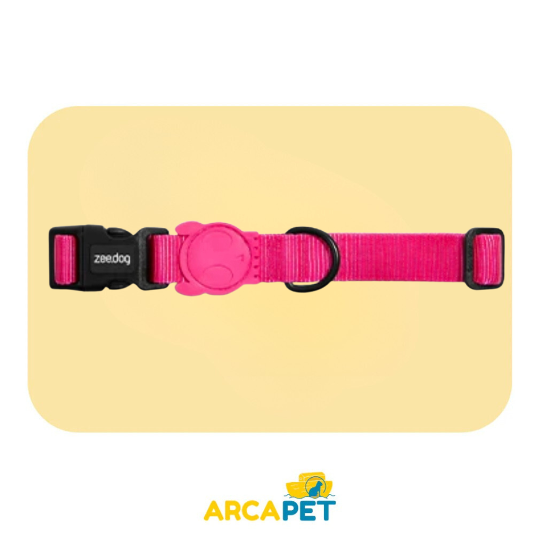 Zee Dog Collar Pink Led Talla M